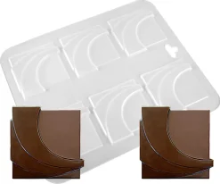 Moule pour embout de bûche forme vague