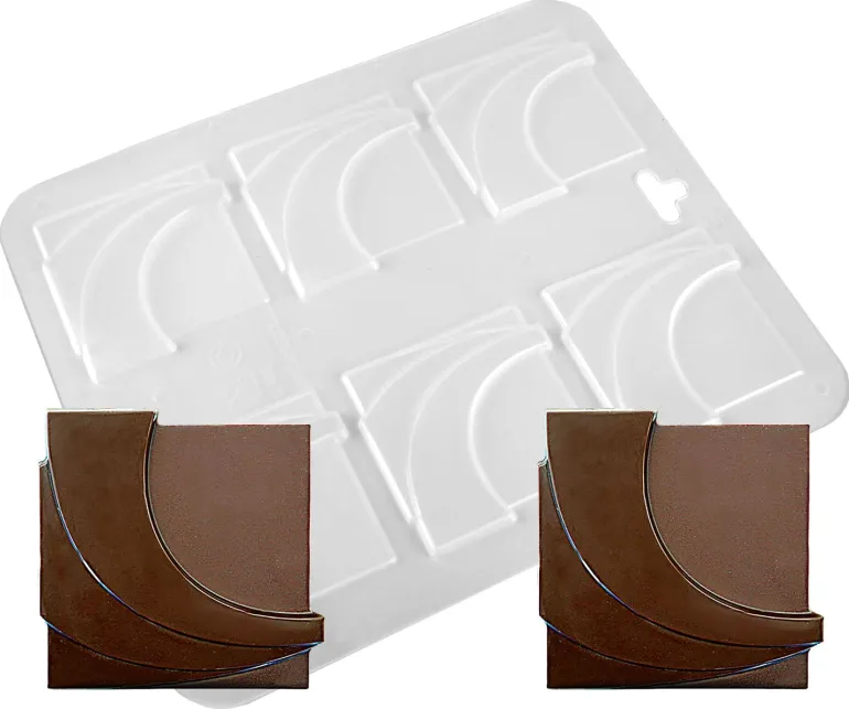 Moule pour embout de bûche forme vague