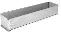 Moule à pâté en croûte large "tout inox" perforé démontable 50 x 12 x ht 9 cm Mallard Ferrière