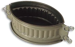 Moule à pâté en croûte ovale à côtes longueur 21 cm Matfer