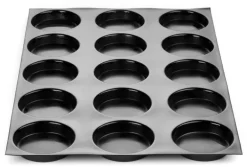 Moule quiches Fiberform 60 x 40 cm Ø 10,5 x ht 2 cm (15 empreintes) Pavoni