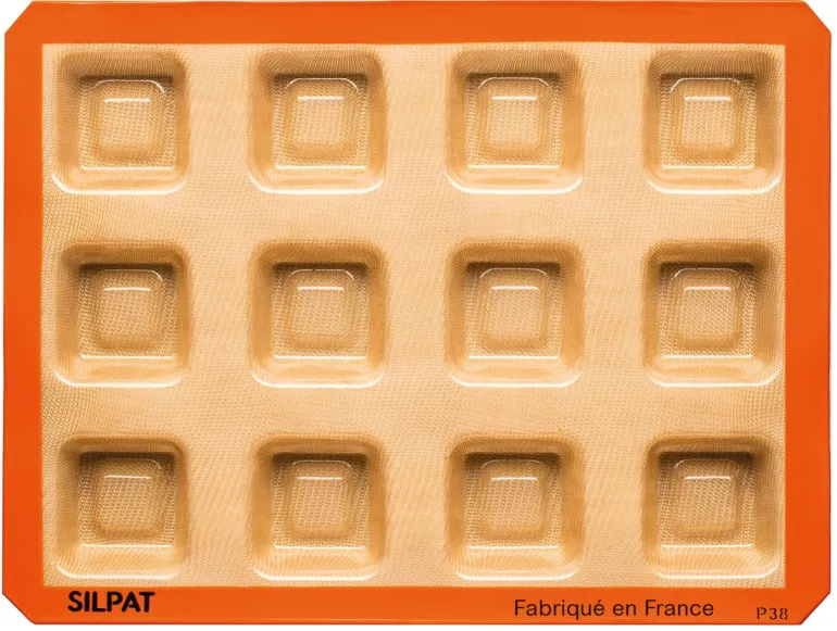 Moule savarin carré Silpat 12 empreintes 40 x 30 cm Demarle