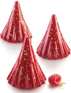 Moule silicone Astro 8 sapins coniques Ø 6,7 cm 30 x 17,5 cm Silikomart