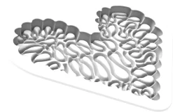 Moule silicone Coeur Level 30 x 17,5 cm Silikomart