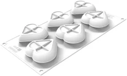 Moule silicone 6 coeurs Heartix 30 x 17,5 cm Silikomart