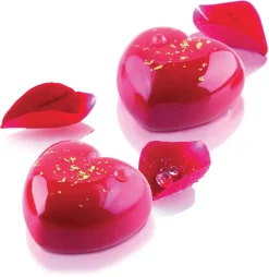 Moule silicone Cupido 15 coeurs bombés 30 x 17,5 cm Silikomart