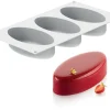 Moule silicone 3 ellipses 14,8 x 7,6 x ht 4 cm Silikomart