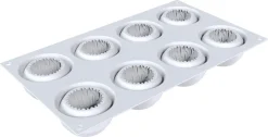 Moule silicone 8 fleurs Kiku 30 x 17,5 cm Silikomart