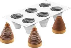 Moule silicone Kit 6 tartes Albia Ø 6,5 x ht 6,1 cm Silikomart