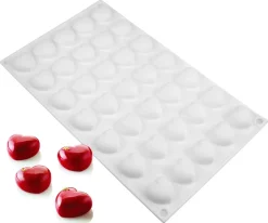 Moule silicone Mini Love 35 micro coeurs bombés 30 x 17,5 cm Silikomart