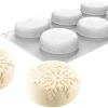 Moule silicone Nève 6 mini décors flocon 30 x 17,5 cm Silikomart