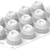Moule silicone 15 ovales Pleincoeur 5,3 x 3,6 x ht 2,5 cm Silikomart
