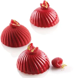 Moule silicone Parfum 6 demi sphères vrillées Ø 7,5 cm 30 x 17,5 cm Silikomart