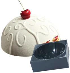 Moule silicone Pavocake dôme baroque Ø 18 x ht 9 cm Pavoni