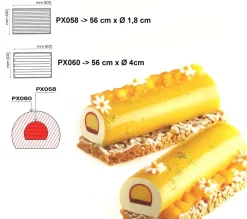 Moule silicone Pavoflex 5 bûchettes 60 x 40 cm Pavoni