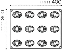 Moule silicone Pavoflex 12 Polly 40 x 30 cm Pavoni