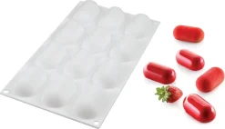 Moule silicone Pillow 12 mini ovales bombés 30 x 17,5 cm Silikomart