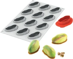 Moule silicone 12 pistaches 30 x 17,5 cm Silikomart