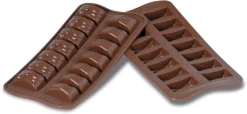 Moule silicone pour chocolat 14 rectangles ondulés Easy Choc Silikomart