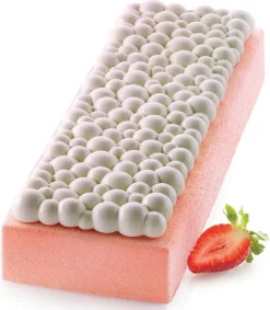Moule silicone rectangulaire mille bulles 30 x 10 cm Silikomart