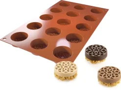 Moule silicone rond mauresque 15 empreintes 30 x 17,5 cm Silikomart