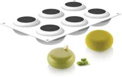 Moule silicone 6 ronds bombés Stone 30 x 19 cm Silikomart