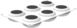 Moule silicone 6 ronds bombés Stone 30 x 19 cm Silikomart