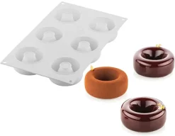 Moule silicone 6 savarins Oblio Ø 7,5 cm Silikomart