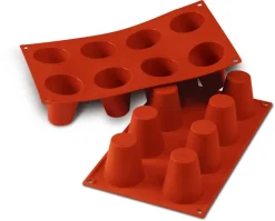 Moule silicone Silicon Flex 8 babas Ø 5,5 cm 30 x 17,5 cm Silikomart
