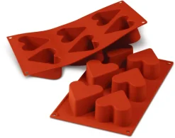Moule silicone Silicon Flex 6 coeur Ø 6,5 cm 30 x 17,5 cm Silikomart
