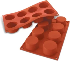 Moule silicone Silicon Flex 8 cylindres Ø 6 cm 30 x 17,5 cm Silikomart