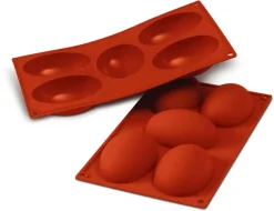 Moule silicone Silicon Flex 5 demi oeufs 10 x 7,3 cm 30 x 17,5 cm Silikomart