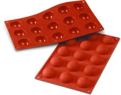 Moule silicone Silicon Flex 15 demi-sphères Ø 4 cm 30 x 17,5 cm Silikomart