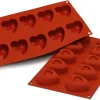 Moule silicone Silicon Flex 10 savarins coeur 5,6 x 5,2 cm 30 x 17,5 cm Silikomart