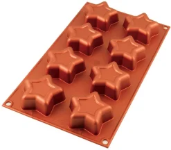 Moule silicone Silicon Flex 8 étoiles Ø 7 cm 30 x 17,5 cm Silikomart