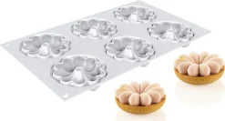 Moule silicone 6 tartelettes (kit) Bloom 30 x 17,5 cm Silikomart