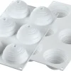 Moule silicone 6 tartelettes (kit) Mont Blanc 30 x 17,5 cm Silikomart