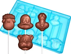 Moule sucettes en chocolat figurines de Pâques