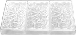 Moule tablette chocolat Flora 3 tablettes Pavoni