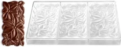 Moule tablette chocolat Flora 3 tablettes Pavoni