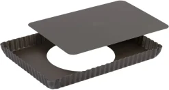 Moule à tarte rectangulaire fond amovible 28 x 21 cm Gobel