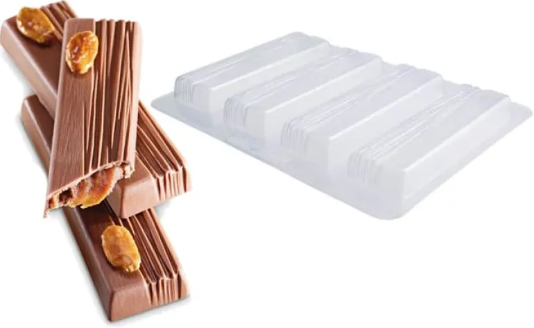 Moule thermoformé 4 barres Amandia Valrhona