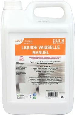 Nettoyant vaisselle à la main 100% d'origine naturelle 5 L