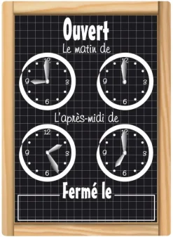 Pancarte Horloge