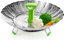 Panier cuit vapeur en inox et silicone Ibili