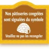 Panneau "Produits congelés"