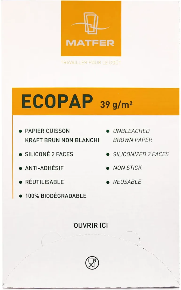 Papier de cuisson Ecopap 500 feuilles 53 x 32,5 cm Matfer