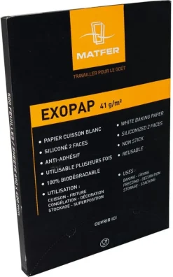Papier de cuisson Exopap (x 500) silicone 2 faces 53 x 32,5 cm Matfer