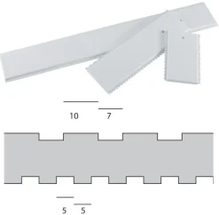 Peigne à décor rayures spéciales Longueur 69 cm Martellato