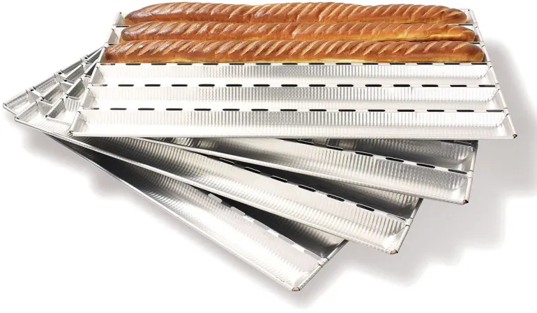 Plaque à baguette professionnelle Alu-Gaufer 6 baguettes 65 cm Matfer